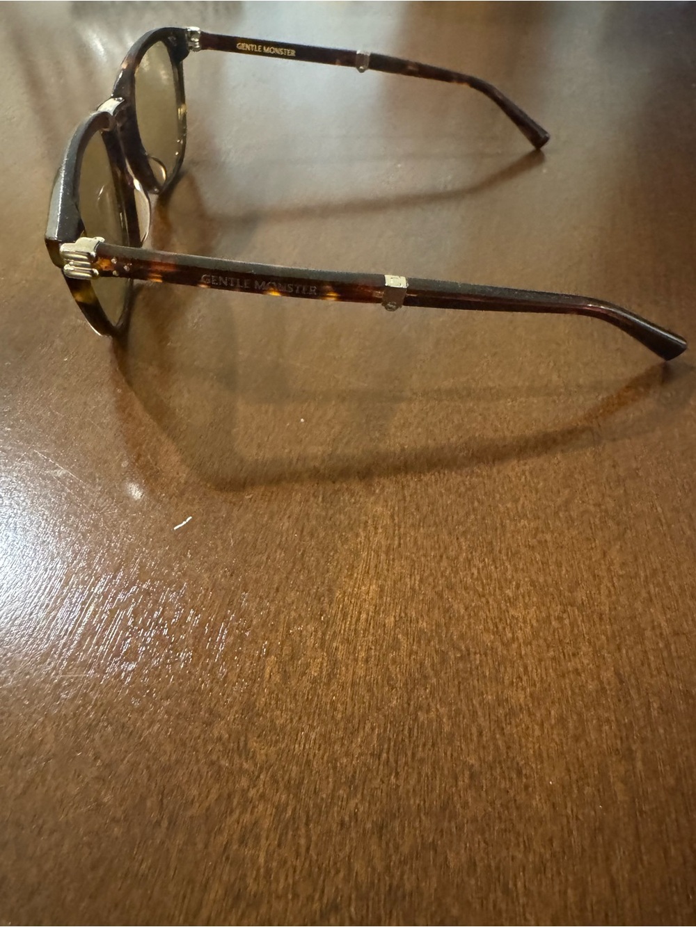 GENTLE MONSTER Tortoiseshell Frame Sunglasses with Amber Lenses - Picture 5 of 9